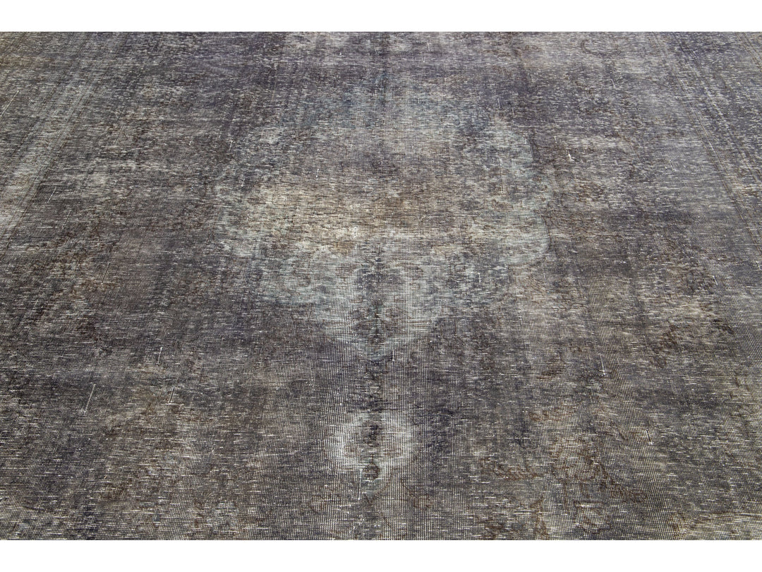 Vintage Overdyed Wool Rug 10 X 13