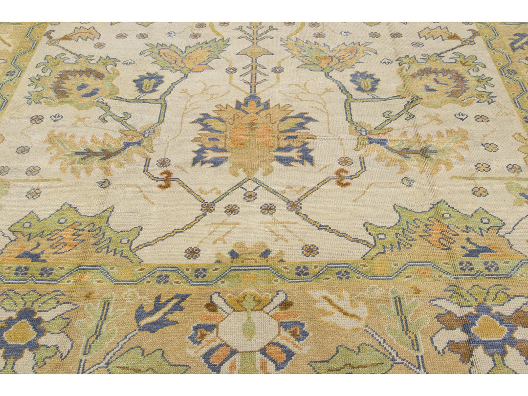 Modern Oushak Wool Rug 10 X 15