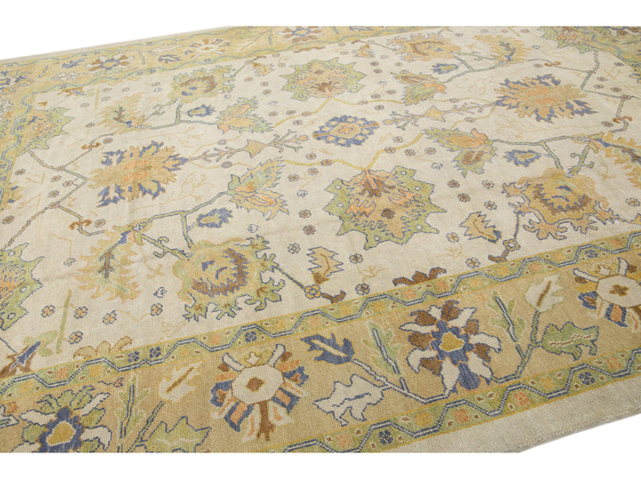 Modern Oushak Wool Rug 10 X 15