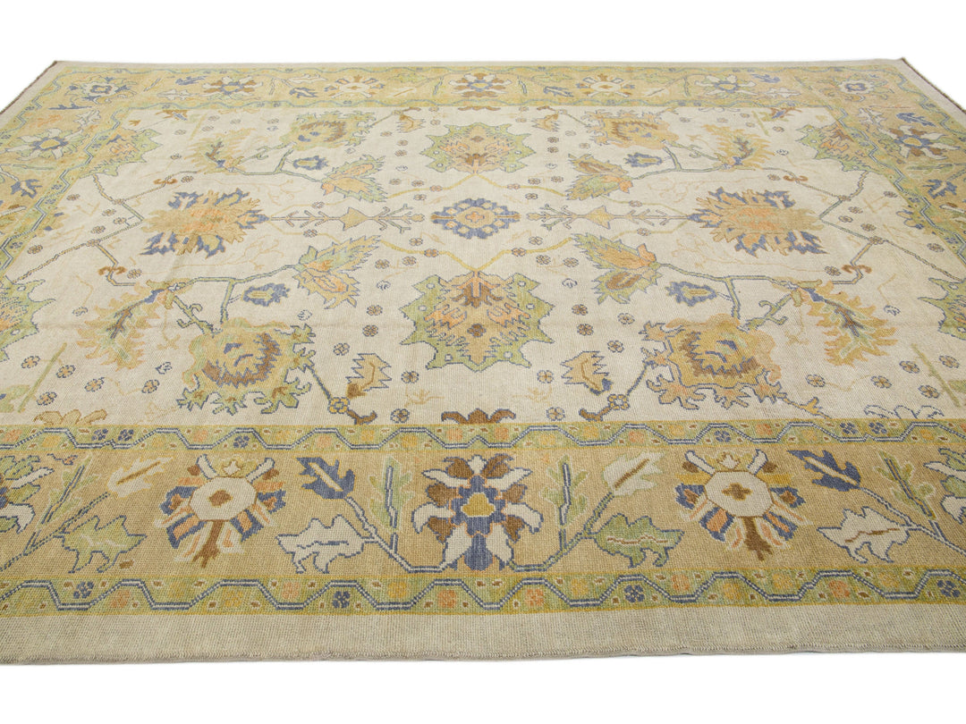 Modern Oushak Wool Rug 10 X 15
