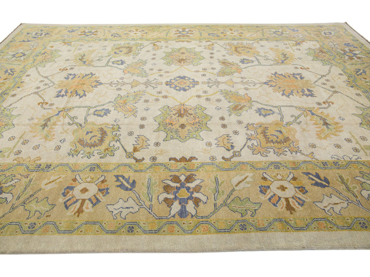 Modern Oushak Wool Rug 10 X 15