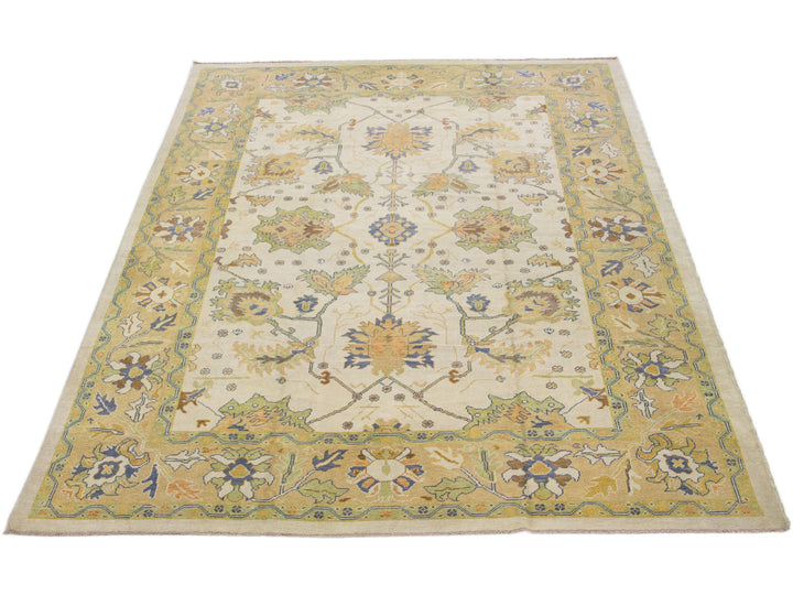 Modern Oushak Wool Rug 10 X 15