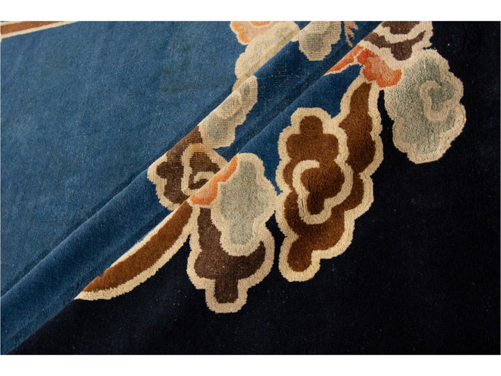 Antique Art Deco Chinese Peking Wool Rug 7 X 9