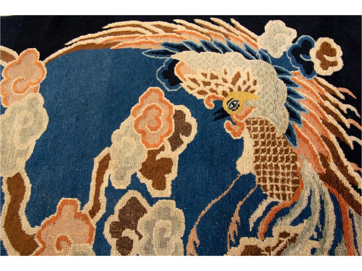 Antique Art Deco Chinese Peking Wool Rug 7 X 9
