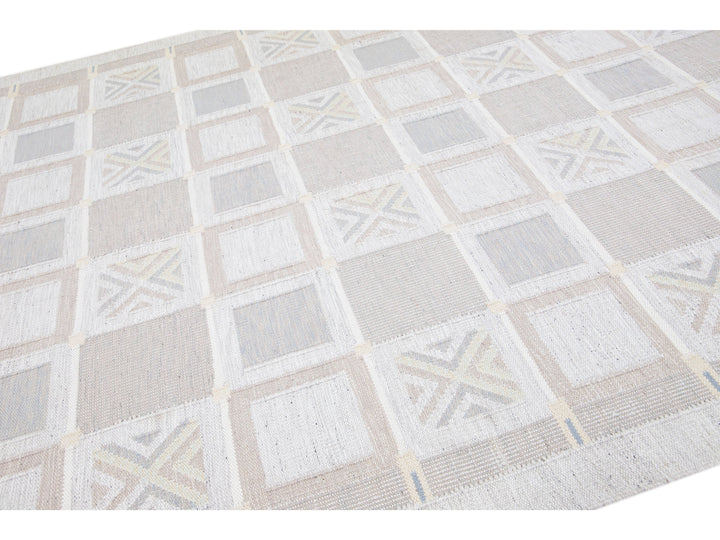 Modern Swedish Wool Rug 9 X 12