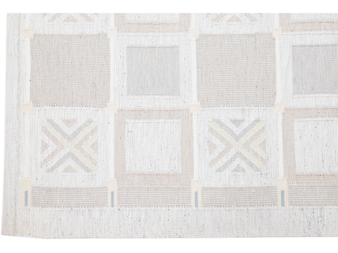 Modern Swedish Wool Rug 9 X 12