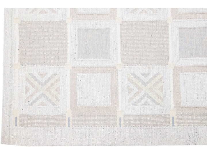 Modern Swedish Wool Rug 9 X 12