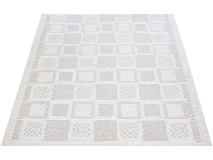 Modern Swedish Wool Rug 9 X 12