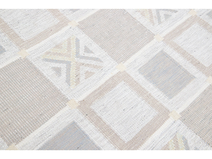 Modern Swedish Wool Rug 9 X 12