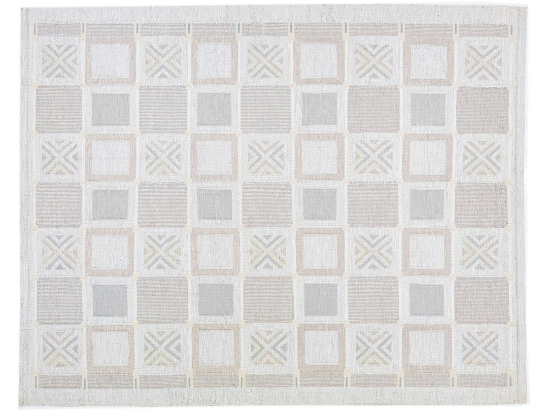 Modern Swedish Wool Rug 9 X 12