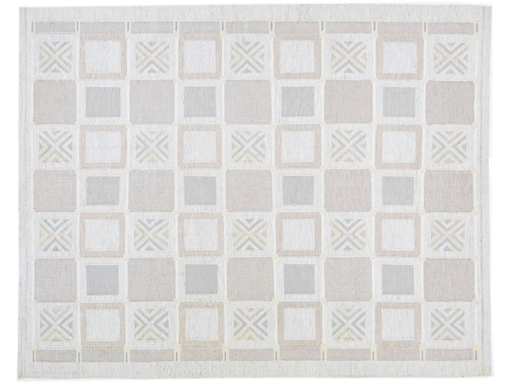 Modern Swedish Wool Rug 9 X 12