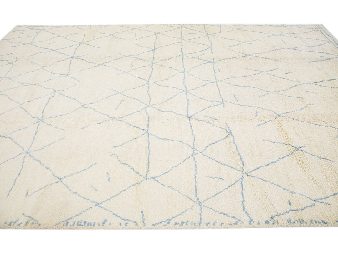 Modern Moroccan Wool Rug 8 X 13