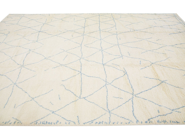 Modern Moroccan Wool Rug 8 X 13