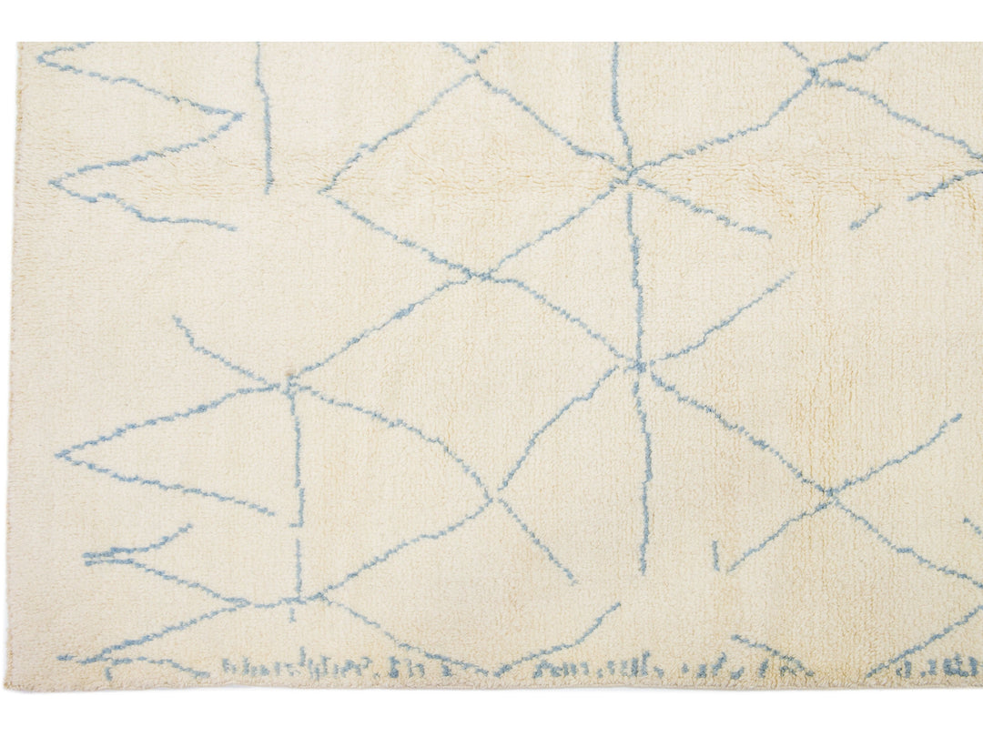 Modern Moroccan Wool Rug 8 X 13