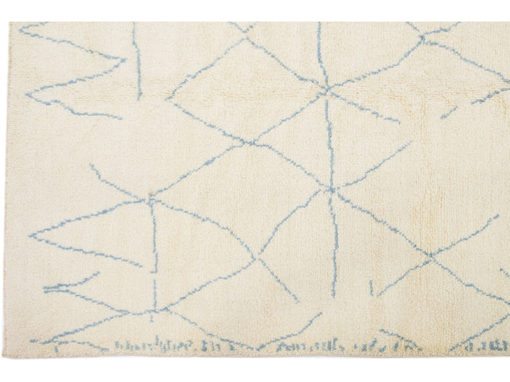 Modern Moroccan Wool Rug 8 X 13