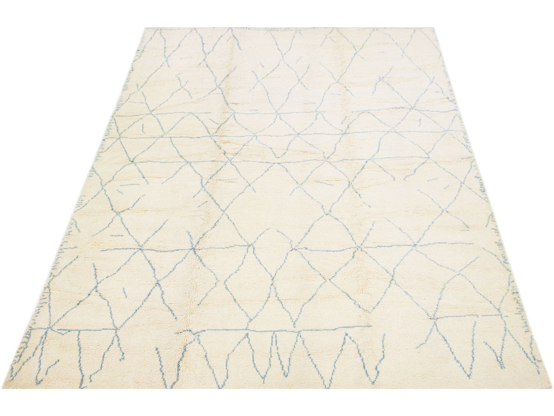 Modern Moroccan Wool Rug 8 X 13