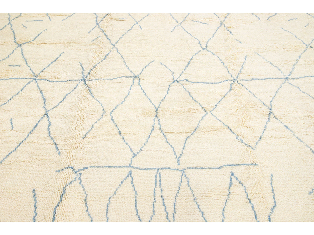 Modern Moroccan Wool Rug 8 X 13