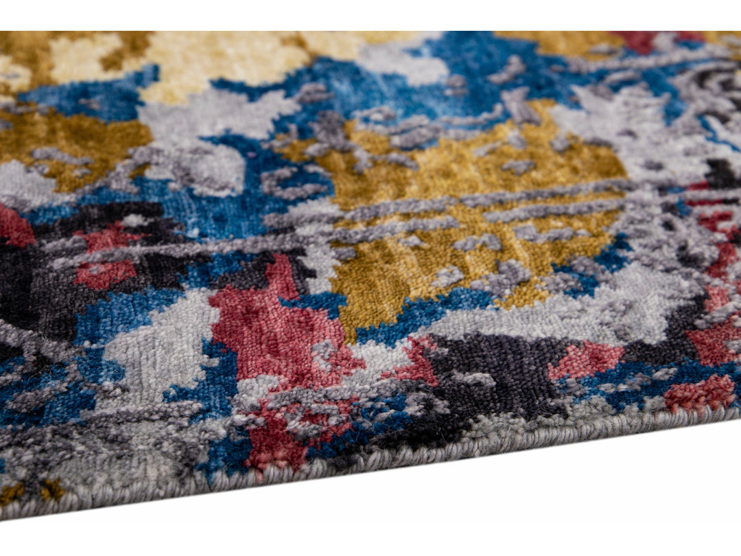 Modern Abstract Wool & Silk Rug 5 X 7