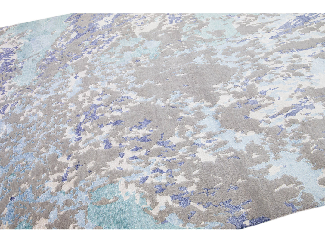 Modern Indian Wool Rug 8 X 10