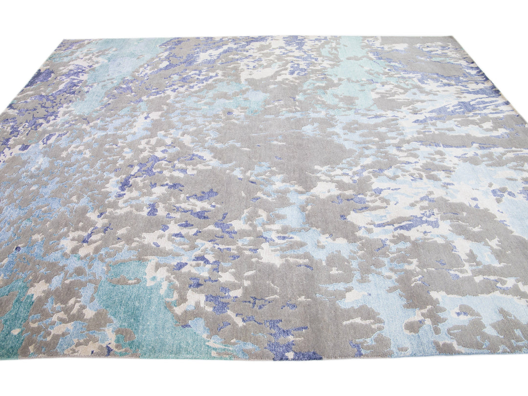 Modern Indian Wool Rug 8 X 10