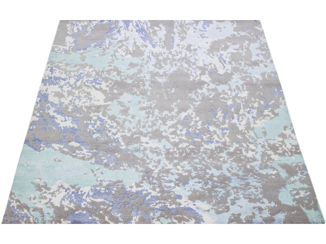 Modern Indian Wool Rug 8 X 10