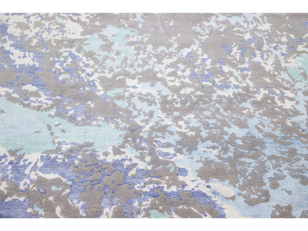 Modern Indian Wool Rug 8 X 10