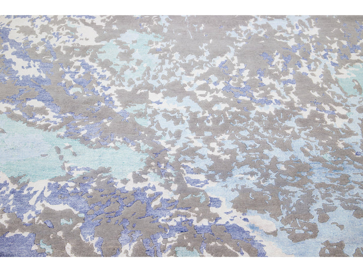 Modern Indian Wool Rug 8 X 10