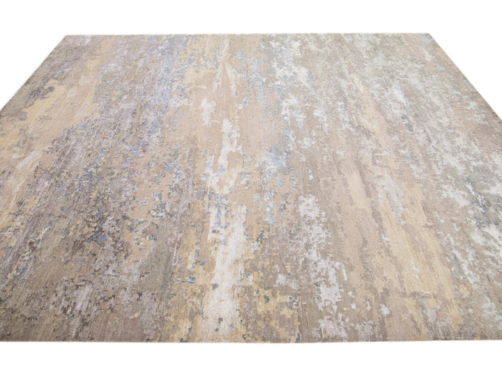 Modern Indian Wool & Silk Rug 8 X 10