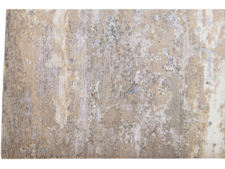 Modern Indian Wool & Silk Rug 8 X 10