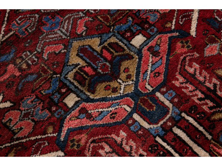 Antique Heriz Wool Rug 9 X 11