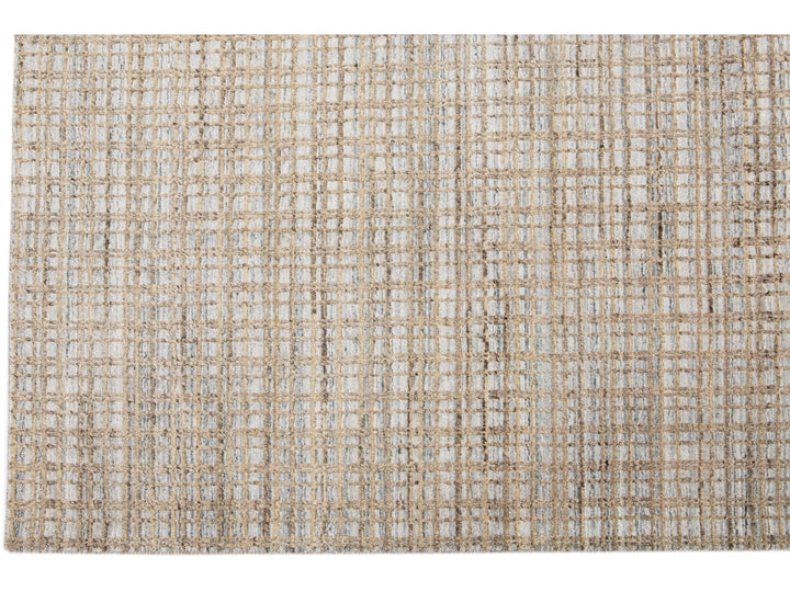 Modern Abstract Wool & Silk Rug 8 X 10