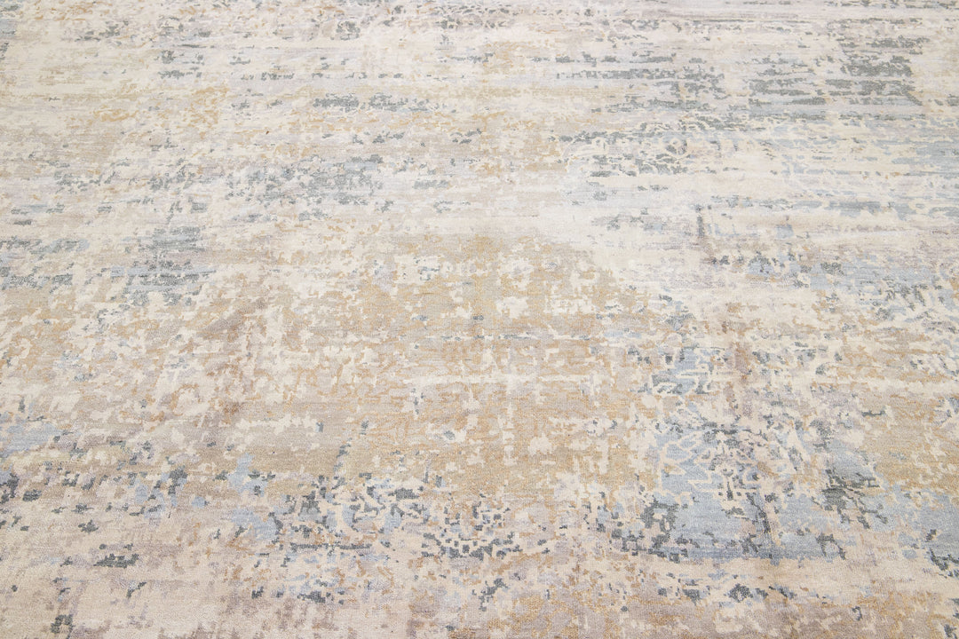 Modern Indian Wool & Silk Rug 8 X 10