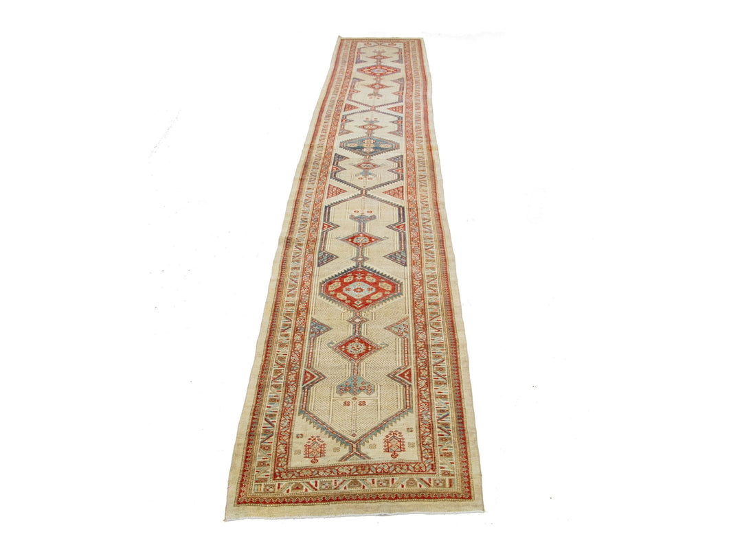 Antique Serab Wool Runner 3 X 18