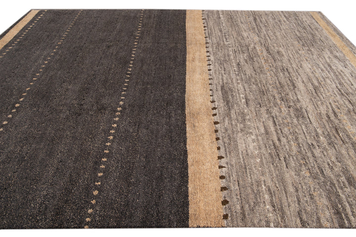 Modern Tibetan Wool Rug 9 X 12