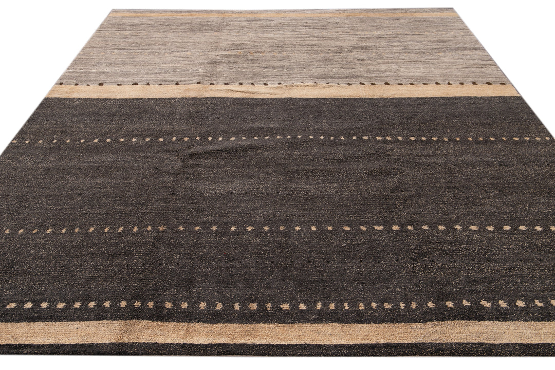 Modern Tibetan Wool Rug 9 X 12