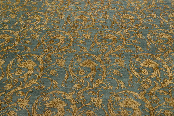 Modern Tibetan Wool & Silk Rug 9 X 12