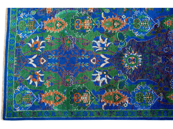 Modern Abstract Wool & Silk Rug 8 X 10