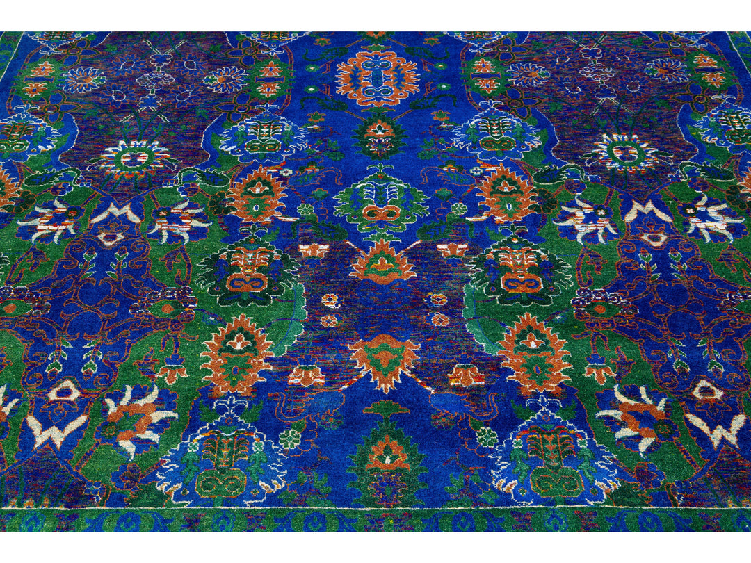 Modern Abstract Wool & Silk Rug 8 X 10