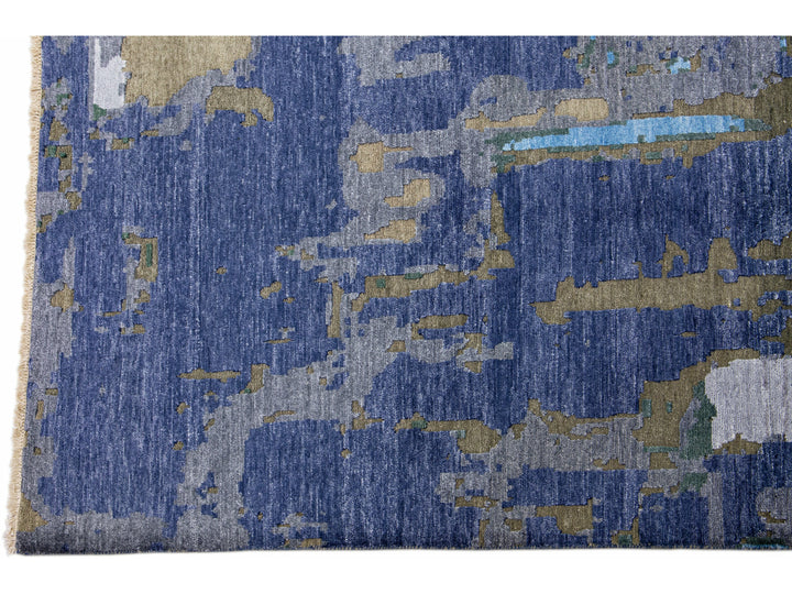 Modern Abstract Wool Rug 8 X 10