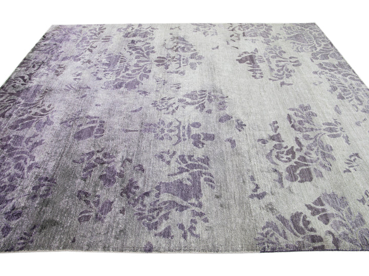 Modern Indian Wool & Silk Rug 8 X 10