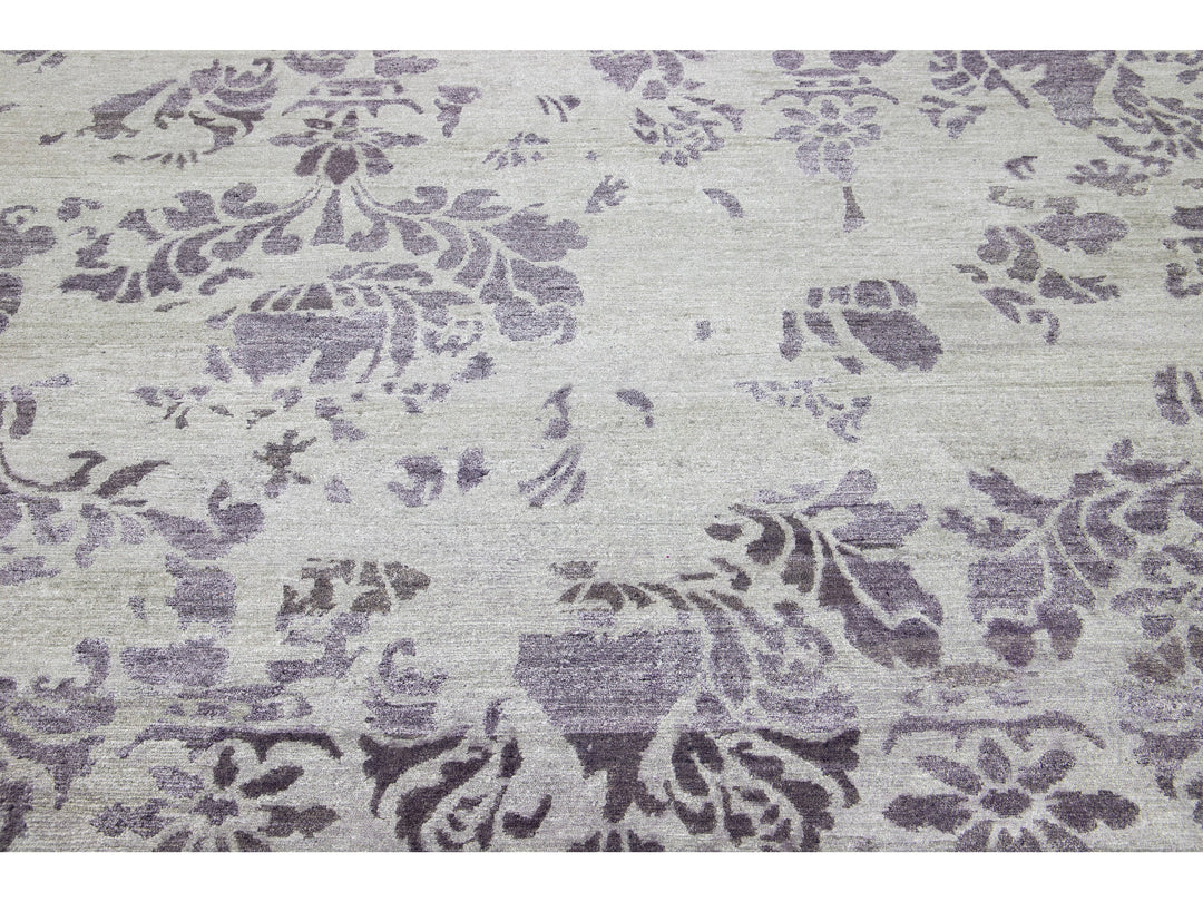 Modern Indian Wool & Silk Rug 8 X 10