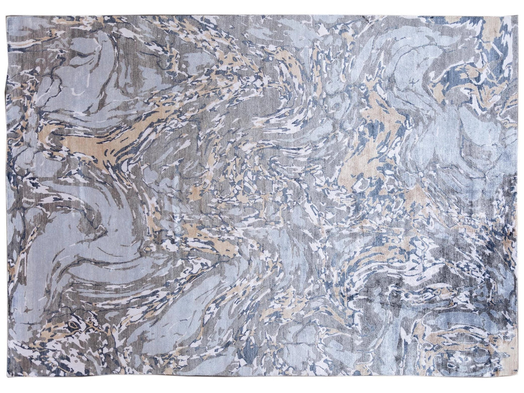 21st Century Modern Silk Rug 10 X 14