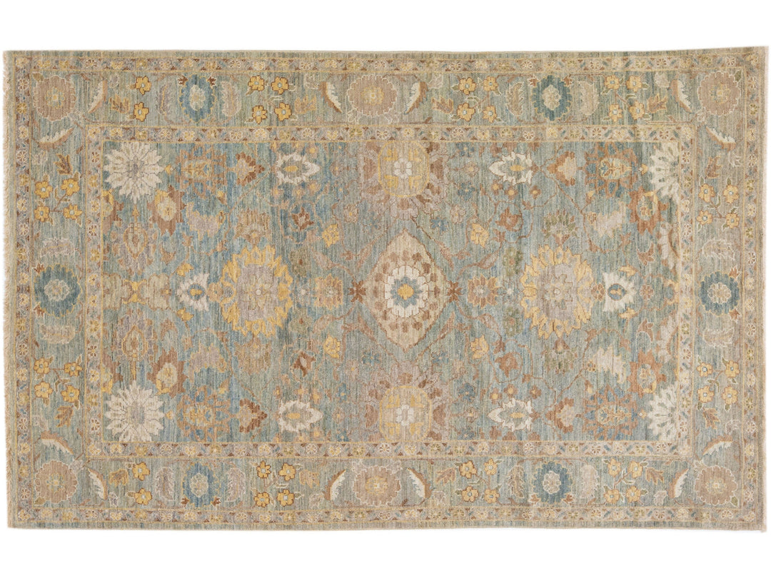 Modern Sultanabad Wool Rug 6 X 9