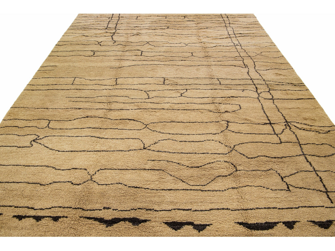 Modern Moroccan Wool Rug 9 X 12