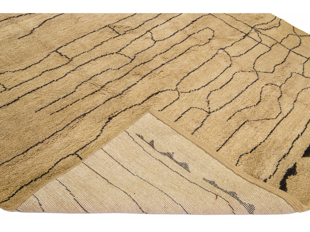 Modern Moroccan Wool Rug 9 X 12
