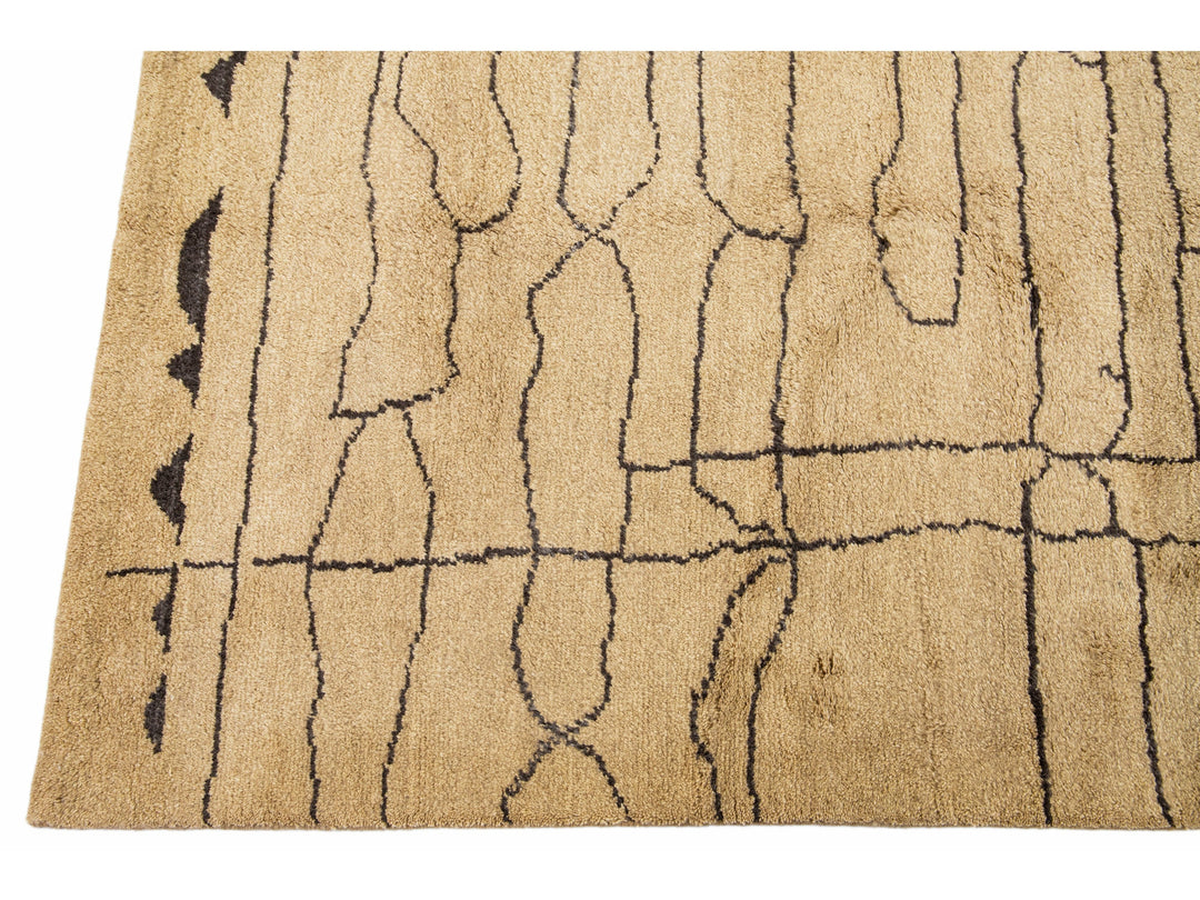 Modern Moroccan Wool Rug 9 X 12