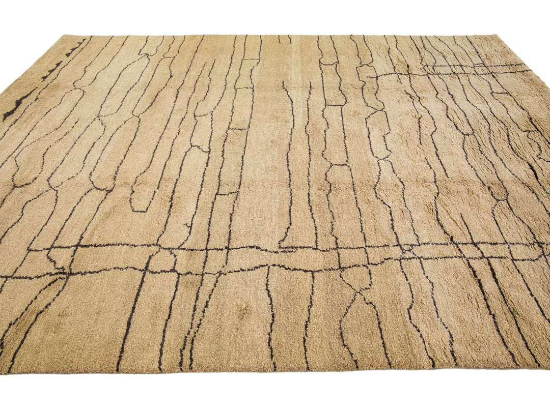 Modern Moroccan Wool Rug 9 X 12