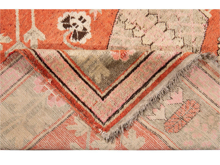 Antique Khotan Scatter Wool Rug 5 X 9