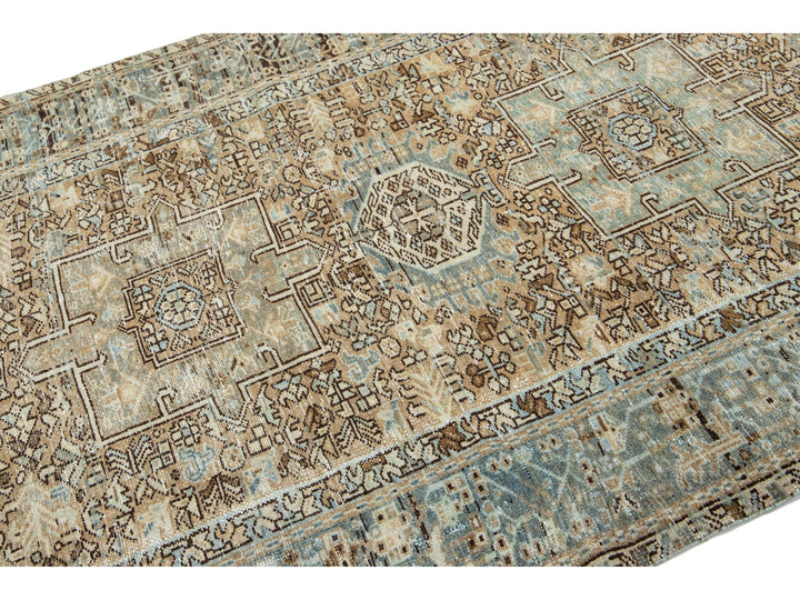 Antique Heriz Wool Runner 5 X 13