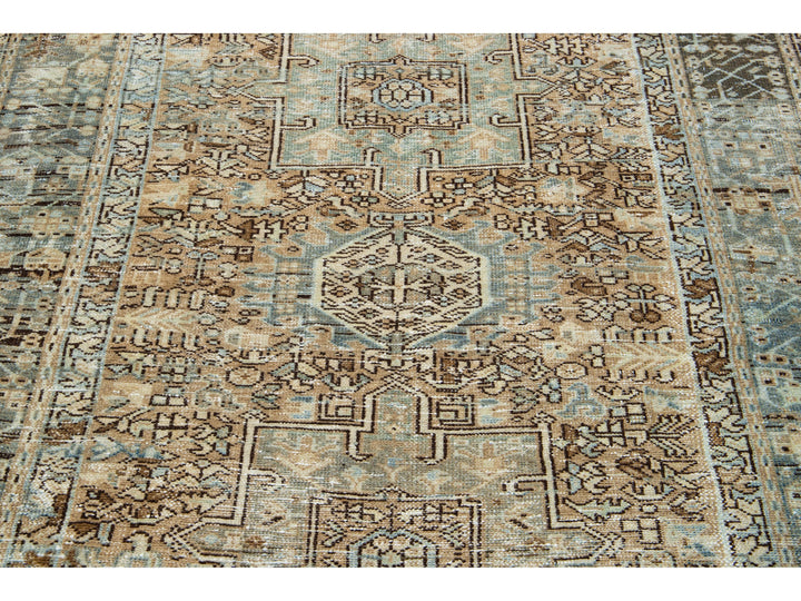 Antique Heriz Wool Runner 5 X 13